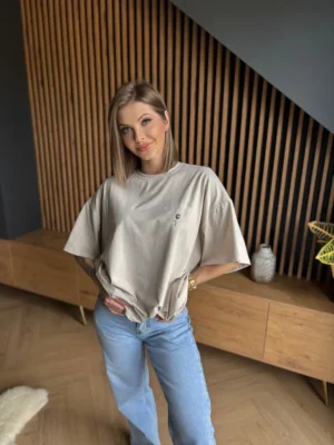 T-shirt de la rose jasnobeżowy