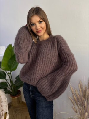 Sweter moher premium szary