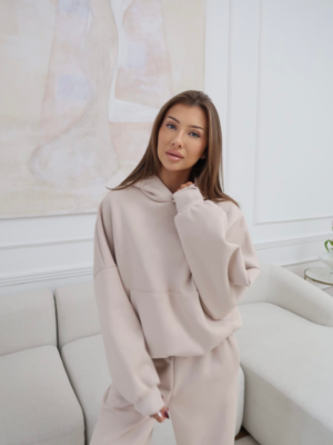 Damski komplet Mua bluza i spodnie - jasny beż